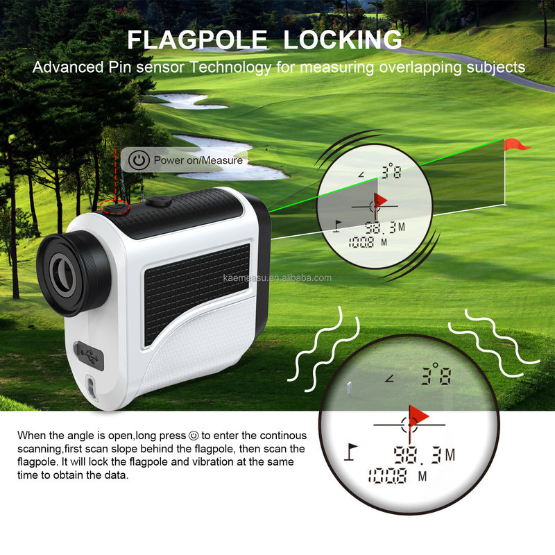 F-model betaalbare golf afstandmeter helling pin op zoek naar lichtgewicht laser afstand meting hulpmiddel