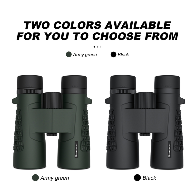 Kaemeasu C Model zwart 10x42 HD waterdichte verrekijker voor volwassenen, verrekijker voor vogels kijken en wandelen, optiek met BAK4 prisma, schokbestendige magnesiumlegering behuizing, helder en scherp zicht