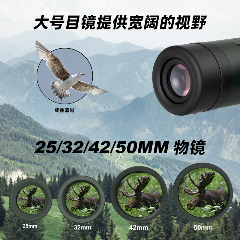 E 10x42 Verrekijker Teleskop Compact statief Compatibel Waterdicht Kinderen Verrekijker voor buitenverkenning Groot gezichtsveld